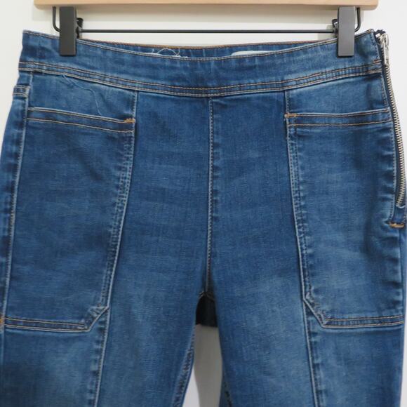 Anthropologie Pilcro and the Letterpress Womens Sz 28 Blue Cropped Bootcut Jeans - Picture 3 of 9